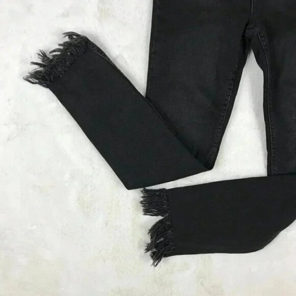 FREE PEOPLE Frayed Skinny Jeans Size 25 - Picture 4 of 10
